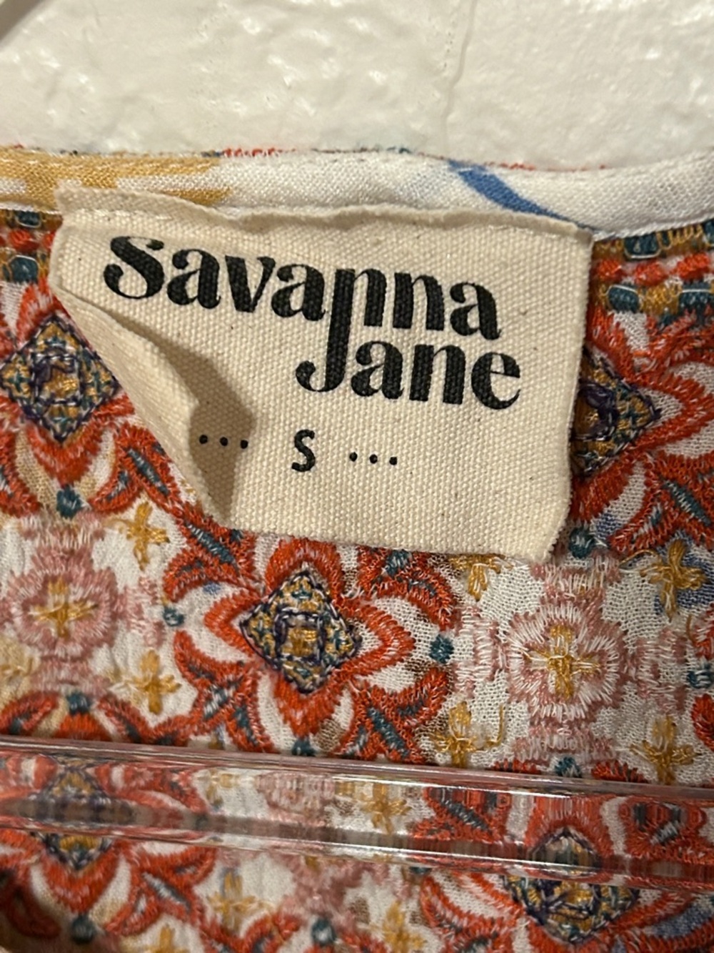 🐕‍🦺Savanna Jane White Sleeveless Boho Embroidered Tassel Top size S GUC - Picture 6 of 10